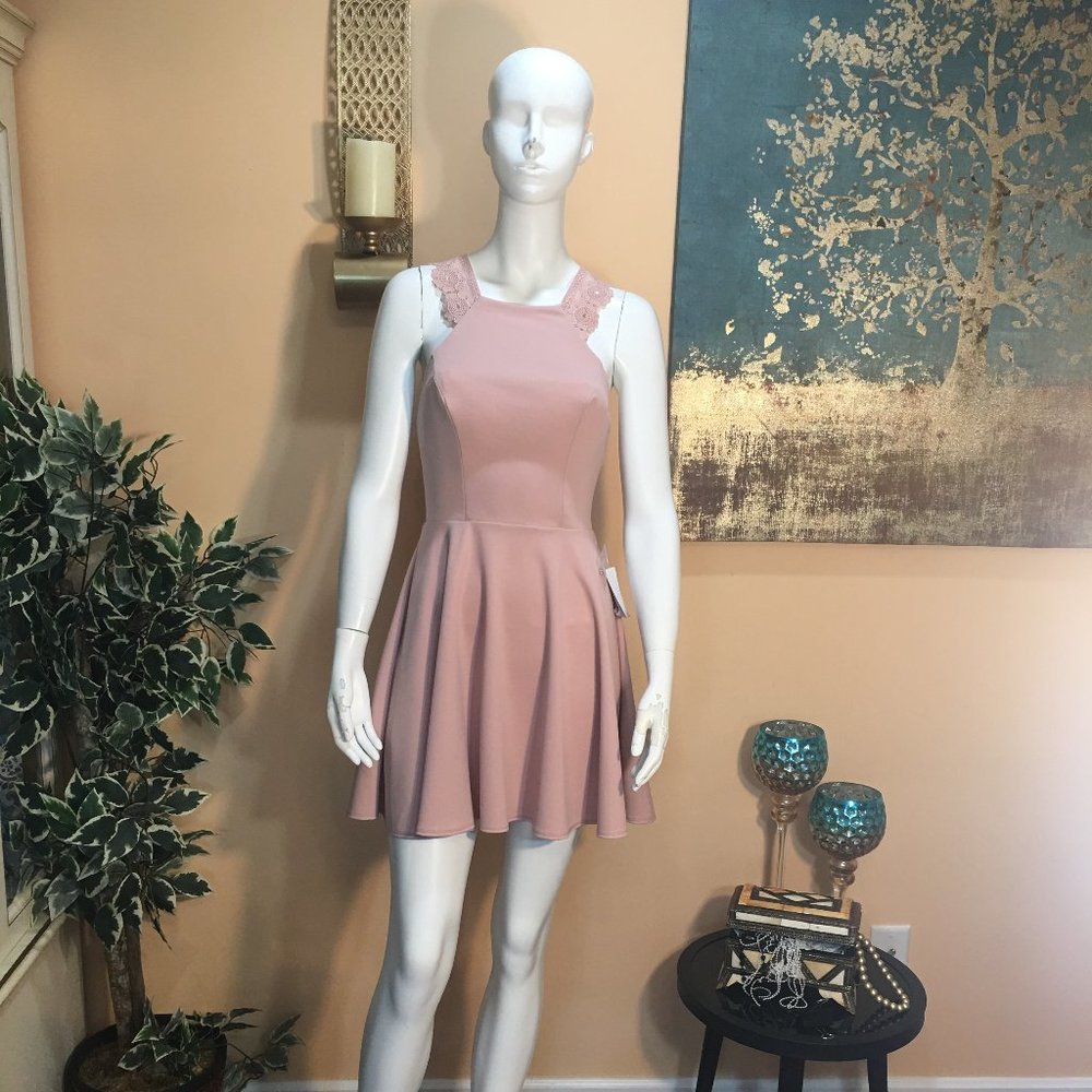 B Darlin Blush Pink Skater Dress size 3/4